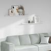 vidaXL Vegghylla 2 pcs Hv&iacute;tt marmara 115 x 9 x 3 cm Samsettur vi&eth;ur