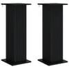 vidaXL Bl&oacute;mastandur 2 pcs Svartur 30,5 x 30 x 80,5 cm Samsettur vi&eth;ur