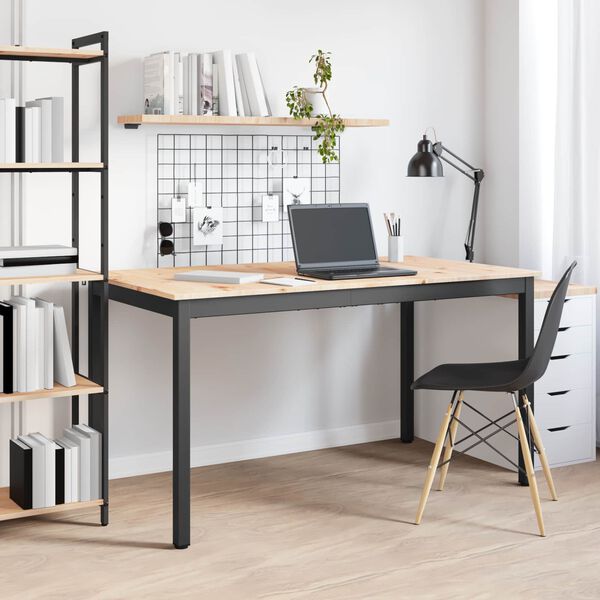 vidaXL Bor&eth;stofubor&eth; N&aacute;tt&uacute;rulegur 140 x 80 x 75 cm Solid furuhikk