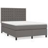 vidaXL H&oacute;lfa&eth; Springr&uacute;m me&eth; D&yacute;nu Gr&aacute;tt 140x190 cm Gervile&eth;ur