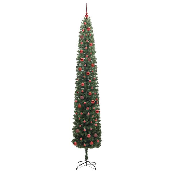 vidaXL Gervi jólatré með 300 LED Grænn 270 cm PVC, stál og plast