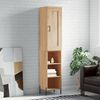 vidaXL H&aacute;r Sk&aacute;pur Sonoma Eik 34,5x34x180 cm Samsettur Vi&eth;ur