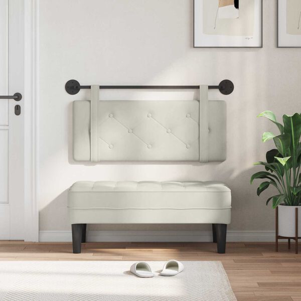 vidaXL Hengisk&aacute;li Vegghengt Rj&oacute;malitur 110 x 55 x 5 cm Flauel