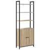 vidaXL B&oacute;kask&aacute;pur Sonoma Eik 60 x 24 x 161 cm Samsettur vi&eth;ur