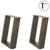 vidaXL s&oacute;fabor&eth;sf&aelig;tur U-laga 2 stk. &uacute;r n&aacute;tt&uacute;rulegu st&aacute;li 38x(42-43) cm st&aacute;li