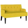 vidaXL Chesterfield Bekkur Gulur 112 x 65,5 x 75 cm Flauel