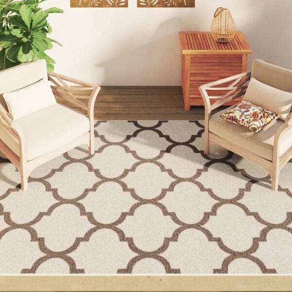 vidaXL Inni og &Uacute;timotta Stutt Flos Marglit 160x230 cm