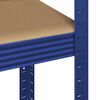 vidaXL 5 laga geymsluhillur 4 stk Blue Steel&Engineered Wood