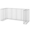 vidaXL Grj&oacute;tkassaveggur fyrir Sorptunnur Sinkh&uacute;&eth;a&eth; St&aacute;l 250x100x110 cm