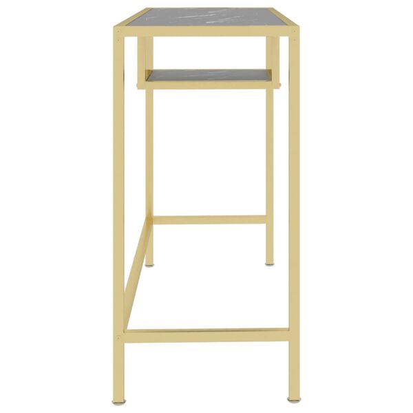 vidaXL T&ouml;lvubor&eth; Svart Marmari 100x36x74 cm Hert Gler