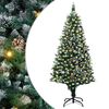 vidaXL Gervi j&oacute;latr&eacute; me&eth; 300 LED Gr&aelig;nn 180 cm PVC, st&aacute;l og plast