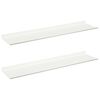 vidaXL Flj&oacute;tandi skrifbor&eth; Vegghengt 2 pcs Hv&iacute;t 80 x 18 x 2,5 cm St&aacute;l