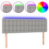 vidaXL LED H&ouml;f&eth;agafl 144x5x78/88 cm Lj&oacute;sgr&aacute;tt Efni