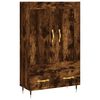 vidaXL H&aacute;r Sk&aacute;pur Reykt&oacute;na Eikarlitur 69,5x31x115 cm Samsettur Vi&eth;ur