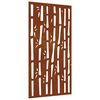 vidaXL Veggskreyting &iacute; Gar&eth;inn 105x55 cm Corten St&aacute;l Bambush&ouml;nnun