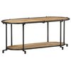 vidaXL Sj&oacute;nvarpssk&aacute;pur 100x42x40 cm Gegnheill Gr&oacute;fur Mang&oacute;vi&eth;ur