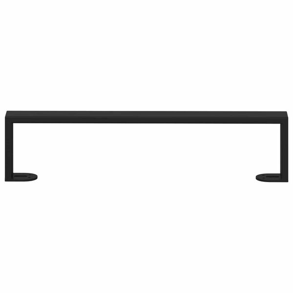 vidaXL F&aelig;tur fyrir h&uacute;sg&ouml;gn 2 pcs Svartur 43,6 x 4 x 10 mm J&aacute;rn