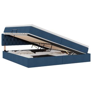 vidaXL R&uacute;m me&eth; geymslur&yacute;mi og LED me&eth; d&yacute;nu Bl&aacute;r 200 x 200 cm d&uacute;kur