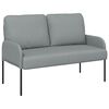 vidaXL S&oacute;far me&eth; p&uacute;&eth;i 110cm Lj&oacute;sgr&aacute;r Krossvi&eth;ur