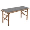 vidaXL Gar&eth;bekkur me&eth; P&uacute;&eth;a 118 cm Bambus