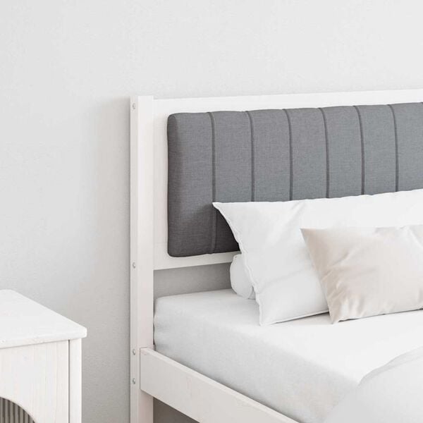 vidaXL B&oacute;lstru&eth; r&uacute;mgafl me&eth; h&ouml;fu&eth;gafl Hv&iacute;tt 180 cm Solid furuhikk