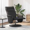 vidaXL Nudd Recliner St&oacute;ll Svartur 71 x 90 x 105 cm Gervile&eth;ur