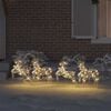 vidaXL LED R&eacute;n me&eth; 80 LED 4 pcs gold PET