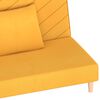 vidaXL 2-sæta Svefnsófi með Tveimur Púðum Gulur Tauáklæði