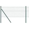 vidaXL Gir&eth;ingarp&oacute;stur Gr&aelig;nn 25 x 0,4 m (60 x 60 mm net) St&aacute;l og PVC