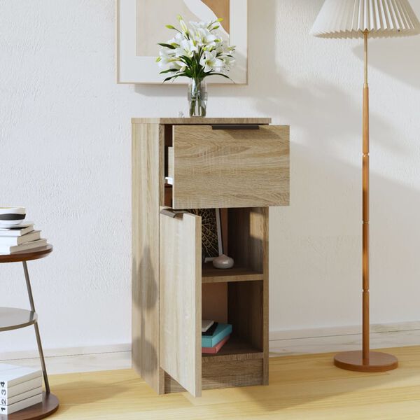 vidaXL Skenkir Sonoma Eikarlitur 30x30x70 cm Samsettur Vi&eth;ur