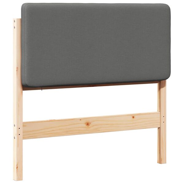 vidaXL B&oacute;lstru&eth; r&uacute;mgafl Br&uacute;nn og lj&oacute;s gr&aacute;tt 80 cm Solid furuhikk