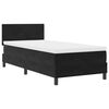 vidaXL LED Box Spring R&uacute;m me&eth; d&yacute;nu me&eth; led Svartur 90 x 200 cm Flauel