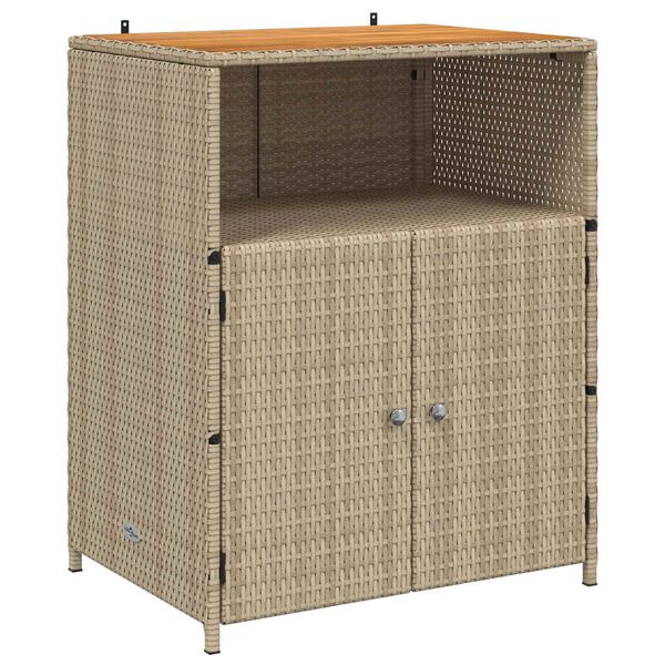vidaXL Cabinet Drapplita&eth;ur 70 x 50 x 87 cm P&oacute;l&yacute;ester og Roly Rattan