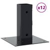 vidaXL St&ouml;&eth;ubotnar Ferkanta&eth;ir 4 stk Antras&iacute;t 51x51 mm Duftlakka&eth; St&aacute;l