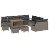 vidaXL Gar&eth;s&oacute;fa sett me&eth; p&uacute;&eth;i me&eth; geymslu 14 pcs Gr&aacute;r