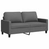 vidaXL 2 S&aelig;ta S&oacute;fi D&ouml;kkgr&aacute;r 140 cm Efnis&aacute;kl&aelig;&eth;i