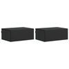 vidaXL Vegghengdur n&aelig;turbor&eth;sk&aacute;pur 2 pcs Svartur 49 x 34,5 x 20 cm
