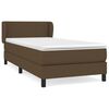 vidaXL H&oacute;lfa&eth; Springr&uacute;m me&eth; D&yacute;nu D&ouml;kkbr&uacute;nt 90x200 cm Tauefni