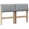 vidaXL B&oacute;lstru&eth; r&uacute;mgafl Lj&oacute;sgr&aacute;r 120 cm Solid furuhikk