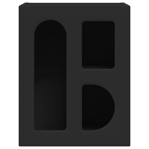 vidaXL N&aacute;ttbor&eth; Svartur 40 x 35 x 50 cm Samsettur vi&eth;ur