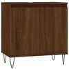 vidaXL Ba&eth;herbergissk&aacute;pur Br&uacute;nn Eik 58x33x60 cm Samsettur Vi&eth;ur