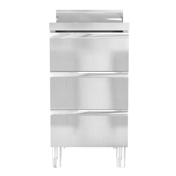 vidaXL eldhússkápar fyrir atvinnuhúsnæði, 3 stk. úr ryðfríu stáli