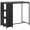 vidaXL Barbor&eth; Svart me&eth; Hillum 120x60x110 cm P&oacute;l&yacute;rattan Svart