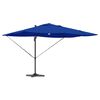 vidaXL Cantilever Roma Parasol Blátt og svart 352 x 251 x 265 cm