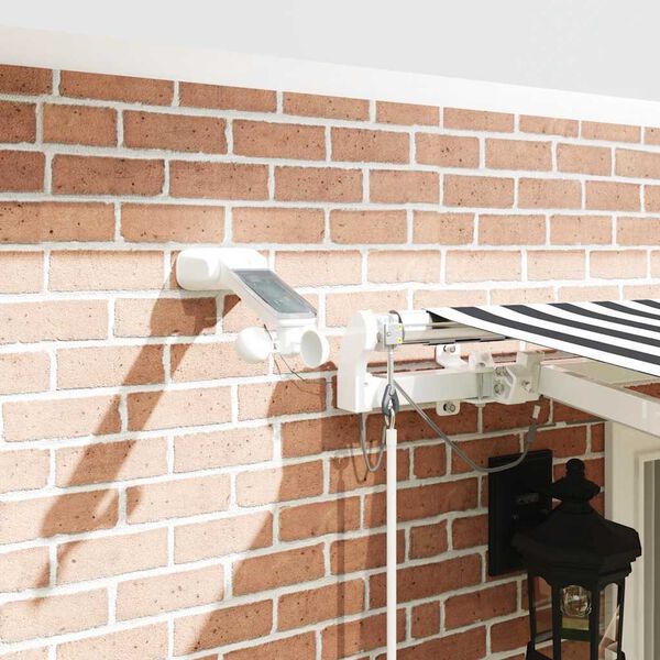 vidaXL &Uacute;tdraganlegt Skyggni me&eth; LEDs Reykgr&aacute;tt og Hv&iacute;tt 400x300 cm