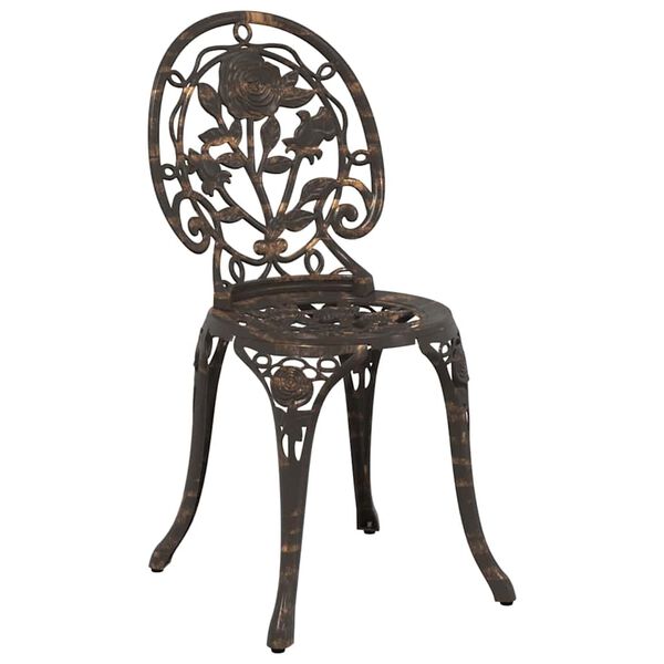 vidaXL Garð Bistro Set 3 pcs bronze Ál