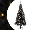 vidaXL J&oacute;latr&eacute; me&eth; 300 LED me&eth; standi Svartur 240 cm PVC