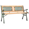 312033 vidaXL Garden Bench 122 cm Cast Iron and Solid Firwood