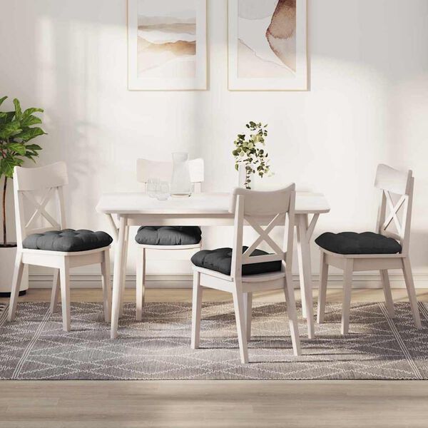 vidaXL Setjpúðar 4 pcs Dökk grá 45 x 45 cm Korduroy efni