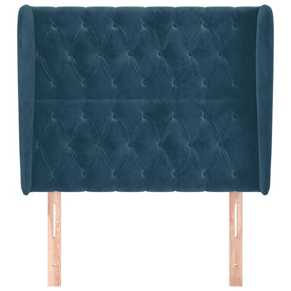 vidaXL H&ouml;f&eth;agafl me&eth; Eyrum 103x23x118/128 cm D&ouml;kkbl&aacute;tt Flauel